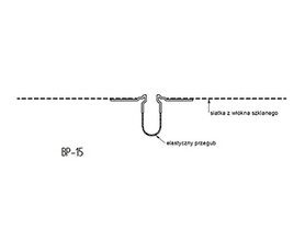 Zdjęcie: Profil dylatacyjny PCV z siatką BP15 - Listwa BP15 L250 dylatacyjna z siatką do elewacji prosta