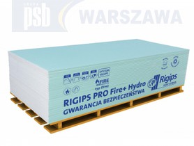 Zdjęcie produktu: Płyta GKFI ogień RIGIPS PRO Fire+ Hydro typ DFH2 – płyty impregnowane, ogniochronne  karton gips woda ogień
