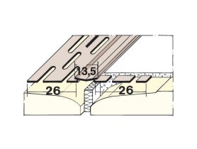 Zdjęcie produktu: Protektor (nr 3750) profil do połączeń ścian i sufitów tzw.”Magic Korner” PVC 26x26 - 75 mb rolka