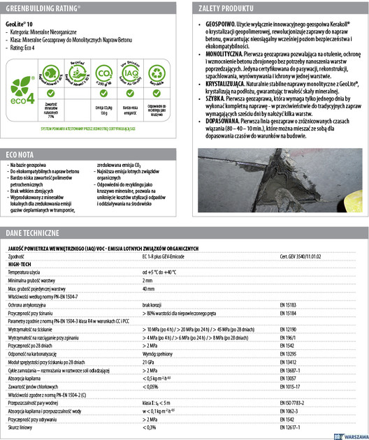 Zdjęcie: GeoLite 10 Kerakoll - zaprawa naprawcza