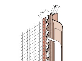 Zdjęcie: Profile Protektor (nr 3721, 37909,) listwa przyokienna PVC 9x9 mm, z siatką