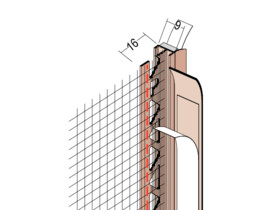 Zdjęcie: Profile Protektor (nr 3721, 37909,) listwa przyokienna PVC 9x9 mm, z siatką