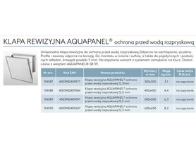 Zdjęcie: Rewizja wodoodporna AQUAPANEL antykorozyjna z powlekaną krawędzią KNAUF