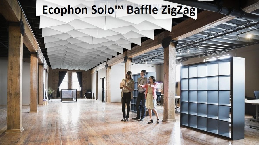 Zdjęcie: Ecophon Solo sufity wyspowe wszystkie rodzaje Białe / Czarne, wieszaki akcesoria